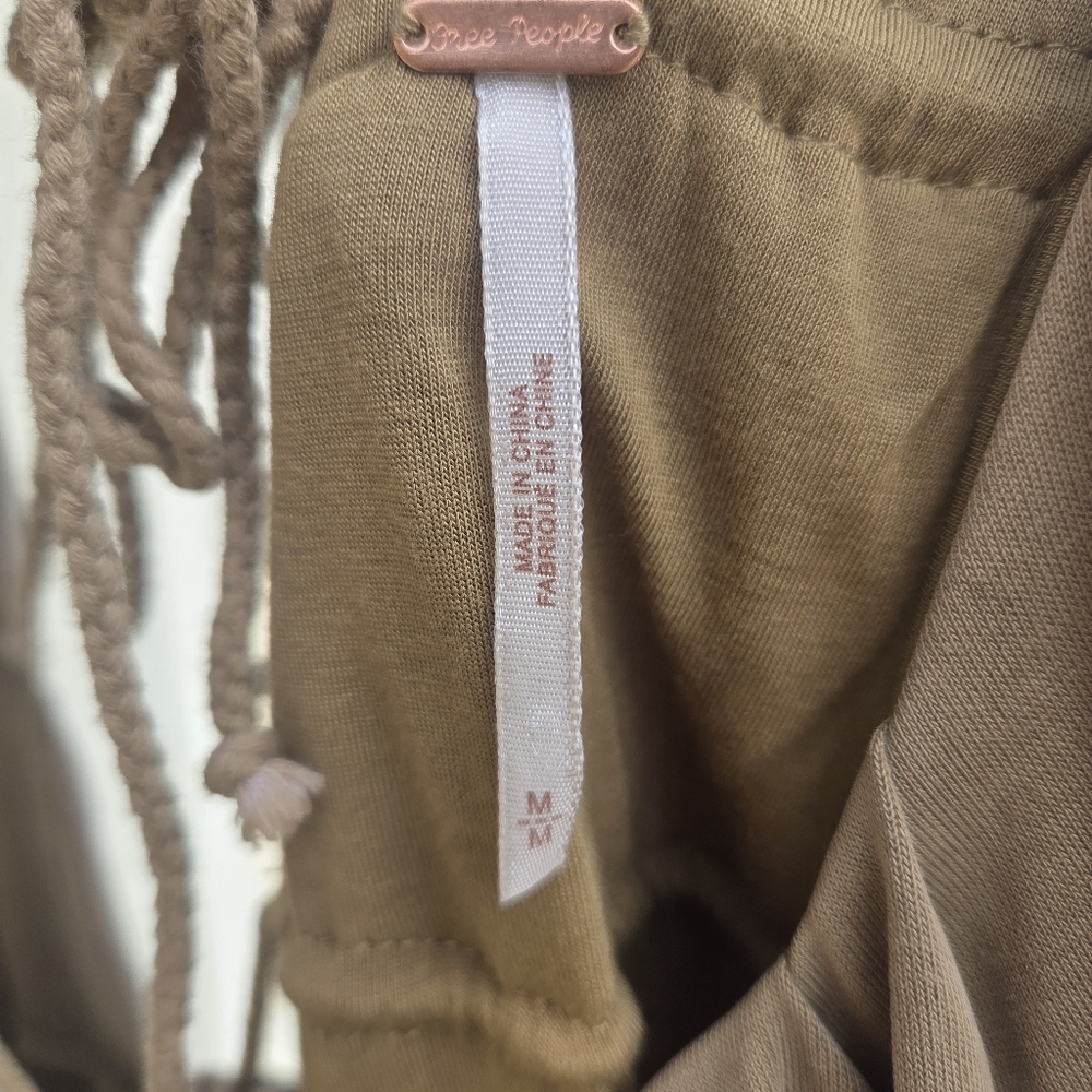 Free People Bowery Pleated Sheer High Waist Midi Skirt in Army Green Sz M - Picture 7 of 10
